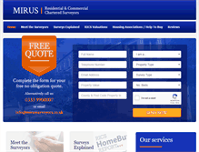 Tablet Screenshot of mirussurveyors.com